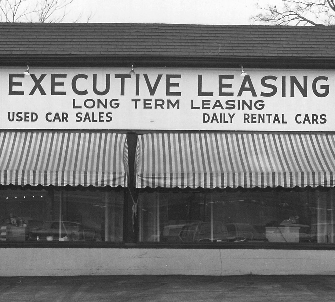 Old photo of the original Executive Leasing building.