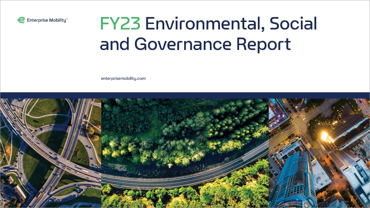 Cover graphic for FY23 ESG report.